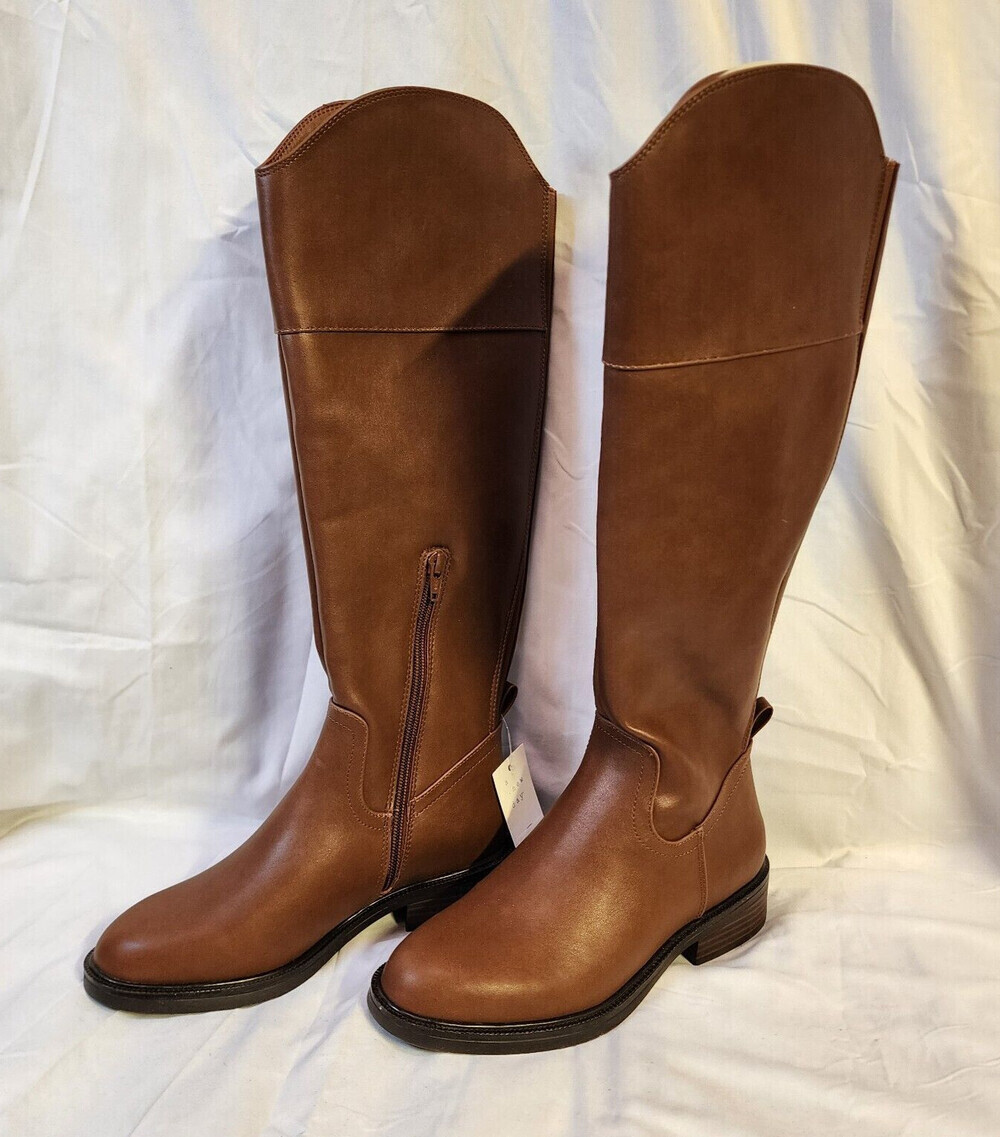 New A New Day Women's Brown Sienna Tall Riding Boots Round-Toe Size‎ 6